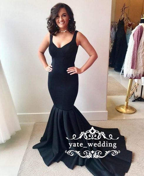 2019 new elegant black satin mermaid evening dresses v neck sleeveless ruched concise backless formal evening gowns prom dresses sweep train, Black;red
2019 new elegant black satin mermaid evening dresses v neck sleeveless ruched concise backless formal evening gowns prom dresses sweep train, Black;red