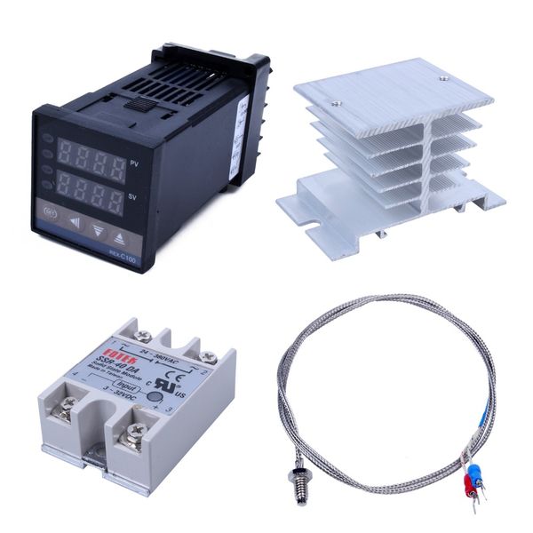new style digital 220v pid -c100 temperature controller + max.40a ssr + k thermocouple, pid controller set heat sink
new style digital 220v pid -c100 temperature controller + max.40a ssr + k thermocouple, pid controller set heat sink