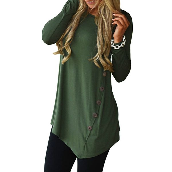 female irregular blouses 2017 tunic shirt autumn winter women long sleeve shirts loose botton solid blusas plus size, White
female irregular blouses 2017 tunic shirt autumn winter women long sleeve shirts loose botton solid blusas plus size, White