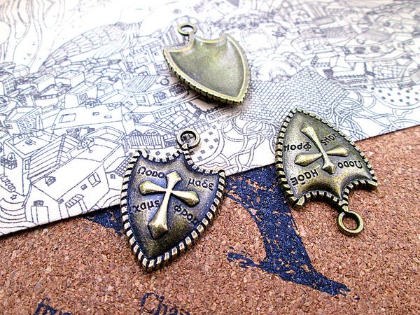 30pcs--31*20.2mm antique bronze retro cross shield metal brass copper crucifix military charms pendants, Bronze;silver
30pcs--31*20.2mm antique bronze retro cross shield metal brass copper crucifix military charms pendants, Bronze;silver