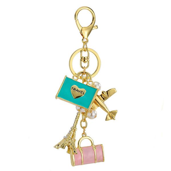 New Golden Travel Keychain with Plane Eiffel Tower Camera Charms For Women Key Chains Handbag Holder Friendship Jewelry
New Golden Travel Keychain with Plane Eiffel Tower Camera Charms For Women Key Chains Handbag Holder Friendship Jewelry