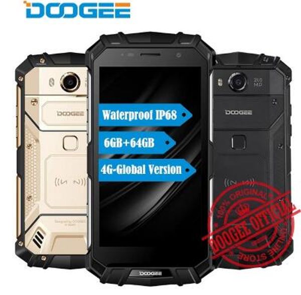

doogee s60 6gb ram 64gb rom mtk helio p25 octa core android 7.0 5.2'' fhd screen ip68 waterprrof smartphone 21.0mp 5580mah