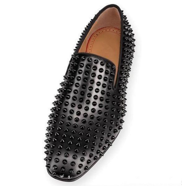 Dandelion Spikes Flats Red Bottoms Casual Shoes Veau Velours Descending Smooth Chic Staple Off-duty Sliver/Gold Rivets Mens Loafers Shoes 
Dandelion Spikes Flats Red Bottoms Casual Shoes Veau Velours Descending Smooth Chic Staple Off-duty Sliver/Gold Rivets Mens Loafers Shoes