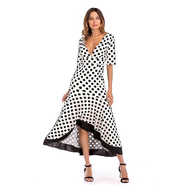 women's clothing dress irregular flounce size dress v collar halter dresses, Black;gray
women's clothing dress irregular flounce size dress v collar halter dresses, Black;gray
