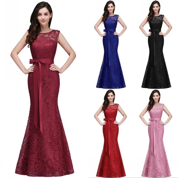 designed burgundy lace evening prom dresses elegant mermaid formal dress jewel neck with sash bridesmaids dress cps720, Black;red
designed burgundy lace evening prom dresses elegant mermaid formal dress jewel neck with sash bridesmaids dress cps720, Black;red