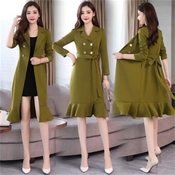women korean version of the new autumn urban casual 2018 women's windbreaker solid color stitching suit collar ruffled jacket, Tan;black
women korean version of the new autumn urban casual 2018 women's windbreaker solid color stitching suit collar ruffled jacket, Tan;black
