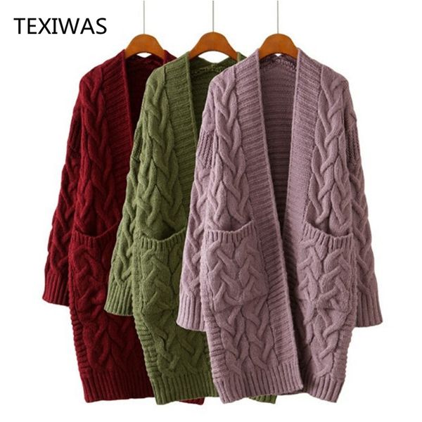 texiwas elegant knitting sweater long cardigan autumn winter warm sweater women cardigan loose kimono coat outerwear, White;black
texiwas elegant knitting sweater long cardigan autumn winter warm sweater women cardigan loose kimono coat outerwear, White;black