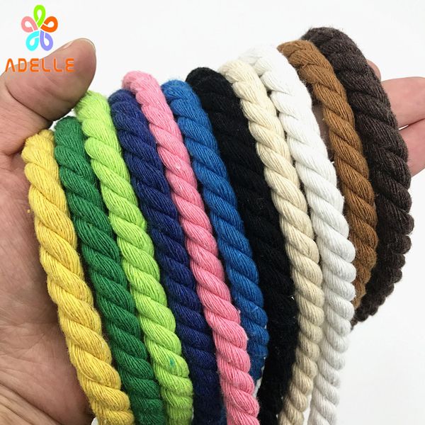 super soft 8mm x20m 100% cotton rope colorful 3ply twisted diy accessory handwork decorative bondage 14 colors, Black;white
super soft 8mm x20m 100% cotton rope colorful 3ply twisted diy accessory handwork decorative bondage 14 colors, Black;white