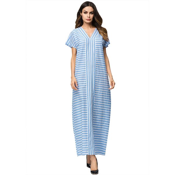 3187146 muslim women's wear muslims short sleeves v neck stripped long stripes skirt women dress middle east robes musulman abaya falda, Red
3187146 muslim women's wear muslims short sleeves v neck stripped long stripes skirt women dress middle east robes musulman abaya falda, Red