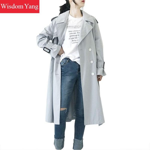 eleblue grey green autumn womens dust coats warm 2018 female xlong overcoat woman loose button dust coat casual outerwear, Black
eleblue grey green autumn womens dust coats warm 2018 female xlong overcoat woman loose button dust coat casual outerwear, Black