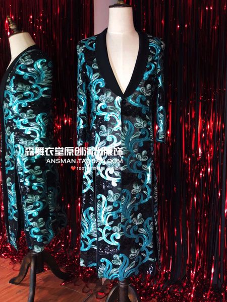 2018 new brand men's windbreaker bar nightclub male singer dj embroidery peacock blue long jacket costume men plus size coat, Tan;black
2018 new brand men's windbreaker bar nightclub male singer dj embroidery peacock blue long jacket costume men plus size coat, Tan;black