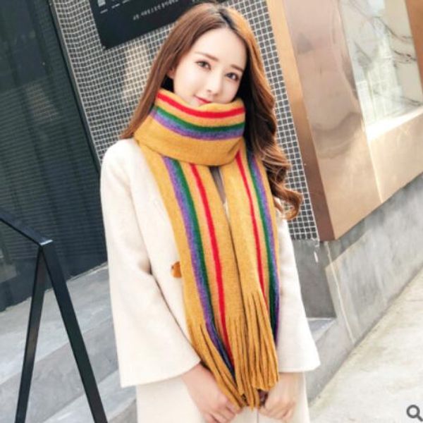 new style cashmere scarf for womens korean version of the colorful striped knitted thick fringe scarf fringe, Blue;gray
new style cashmere scarf for womens korean version of the colorful striped knitted thick fringe scarf fringe, Blue;gray