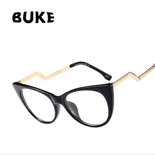 buke luxury women cat eye eyewear retro ladies clear lens glasses frame curved leg design uv400, Silver
buke luxury women cat eye eyewear retro ladies clear lens glasses frame curved leg design uv400, Silver