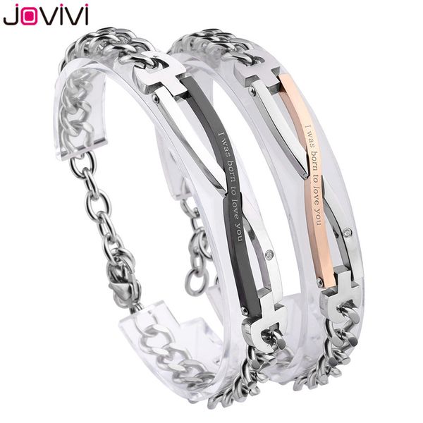 jovivi matching set cz infinity "i was born to love you" stainless steel couple bracelet lover mens womens bracelets valentine, Black
jovivi matching set cz infinity "i was born to love you" stainless steel couple bracelet lover mens womens bracelets valentine, Black