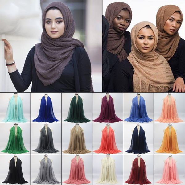 big wrinkle plain muslim fringes women soft bubble solid fringes scarf hijabs muffler scarf/scarves wrap women shawls pashmina hrcox, White;black
big wrinkle plain muslim fringes women soft bubble solid fringes scarf hijabs muffler scarf/scarves wrap women shawls pashmina hrcox, White;black