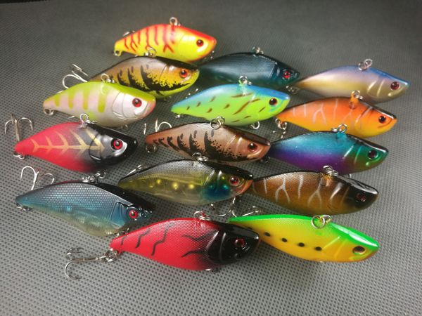 wholesale lot 15 fishing lures lure fishing bait crankbait fishing tackle vib hooks bass 15.5g/7cm 
wholesale lot 15 fishing lures lure fishing bait crankbait fishing tackle vib hooks bass 15.5g/7cm