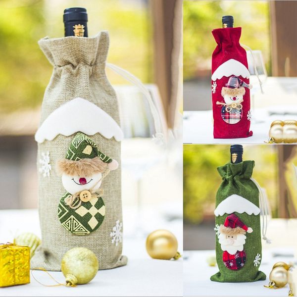 wine bottle bags covers champagne santa claus snowman deer christmas decoration bottle cover clothes kitchen decoration
wine bottle bags covers champagne santa claus snowman deer christmas decoration bottle cover clothes kitchen decoration