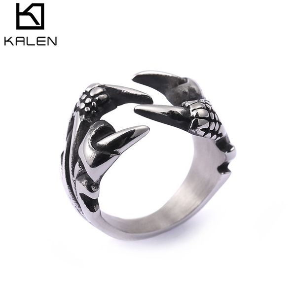 rings for men's finger silver stainless steel dinosaur claw jewelry kalen (size #8 to #12), Golden;silver
rings for men's finger silver stainless steel dinosaur claw jewelry kalen (size #8 to #12), Golden;silver