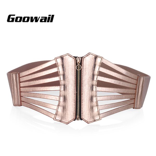 goowail 2017 new arrived knitted elasticity waist female belts for women metallic cage stretch zip up cummerbunds, Black;brown
goowail 2017 new arrived knitted elasticity waist female belts for women metallic cage stretch zip up cummerbunds, Black;brown