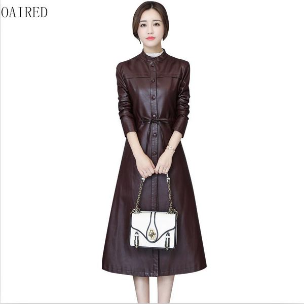 oaired plus size leather coat women 2018 new leather jacket women long slim spring autumn motorcycle clothing female, Black
oaired plus size leather coat women 2018 new leather jacket women long slim spring autumn motorcycle clothing female, Black