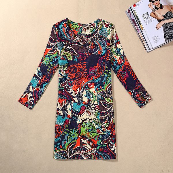 women bodycon dress sheath bohemia ethnic totem floral print o neck casual plus size - 4xl spring fashion clothes, Black;pink
women bodycon dress sheath bohemia ethnic totem floral print o neck casual plus size - 4xl spring fashion clothes, Black;pink