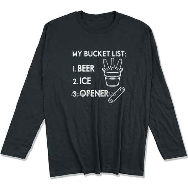 spring autumn new my bucket list beer ice funny drinking booze men t shirt male print long sleeve cotton t-shirt brand clothing, White;black
spring autumn new my bucket list beer ice funny drinking booze men t shirt male print long sleeve cotton t-shirt brand clothing, White;black