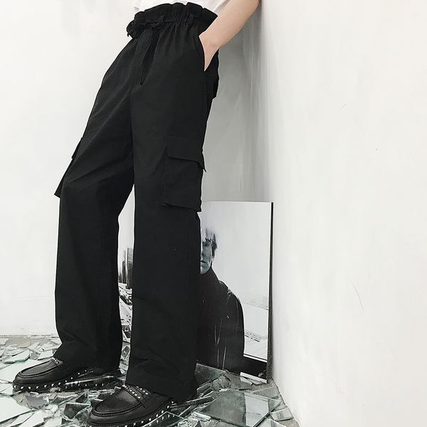 2018 autumn new men's clothing personality style simple and versatile teenage sticker pocket straight pants, Black
2018 autumn new men's clothing personality style simple and versatile teenage sticker pocket straight pants, Black