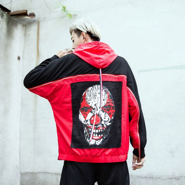 осень 2018 новый покер злое лицо шаблон с капюшоном high street толстовка мужчины, Black
осень 2018 новый покер злое лицо шаблон с капюшоном high street толстовка мужчины, Black