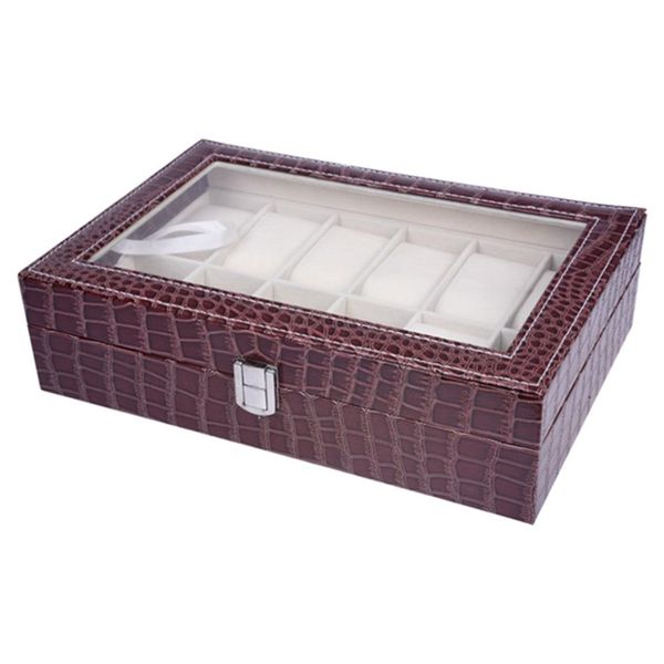 faux leather watch case storage display box organiser jewelry glass crocodile brown, 3size, Black;blue
faux leather watch case storage display box organiser jewelry glass crocodile brown, 3size, Black;blue