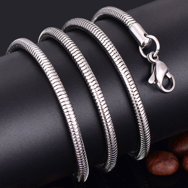 wholesale 316l stainless steel 3mm snake chain necklace fashion jewelry for men and women length 50-70cm ing, Silver
wholesale 316l stainless steel 3mm snake chain necklace fashion jewelry for men and women length 50-70cm ing, Silver