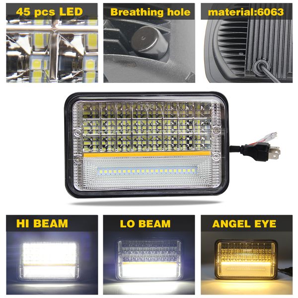 hotsale 4x6inch прямоугольник водить фара 135w drl high low crystal clear sealed beam angel eye фара для автомобиля ford truck chevrolet
hotsale 4x6inch прямоугольник водить фара 135w drl high low crystal clear sealed beam angel eye фара для автомобиля ford truck chevrolet
