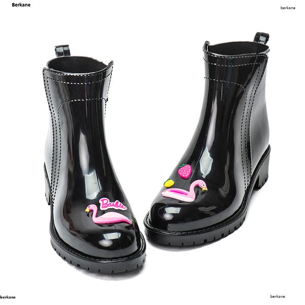 flamingo rain boots women pvc slip on waterproof cat with heel water shoes short ankle gummistiefel rainboot damen female rubber, Black
flamingo rain boots women pvc slip on waterproof cat with heel water shoes short ankle gummistiefel rainboot damen female rubber, Black