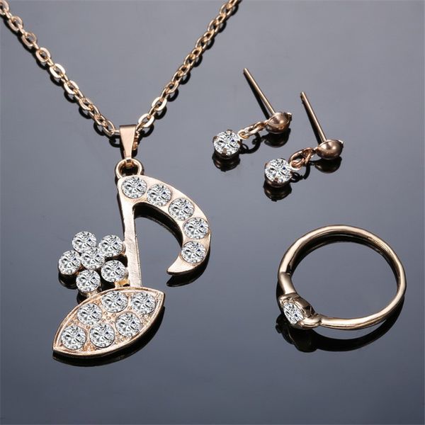 romantic music notation pendant chain necklace zircon dangle earrings ring women jewelry set personalized accessories party gift, Silver
romantic music notation pendant chain necklace zircon dangle earrings ring women jewelry set personalized accessories party gift, Silver