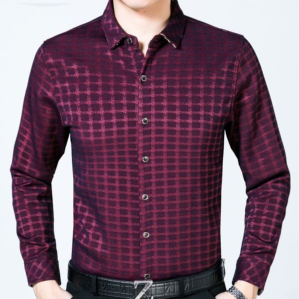 2018 brand fashions casual slim fit thick autumn winter warm men shirt social clothes plaid shirts mens dress 2068, White;black
2018 brand fashions casual slim fit thick autumn winter warm men shirt social clothes plaid shirts mens dress 2068, White;black