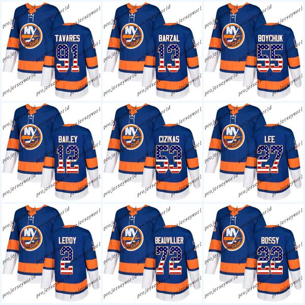 USA Flag Stitched New York Islanders 91 John Tavares 13 Mathew Barzal 27 Anders Lee 53 Casey Cizikas 12 Josh Bailey Hockey jerseys
USA Flag Stitched New York Islanders 91 John Tavares 13 Mathew Barzal 27 Anders Lee 53 Casey Cizikas 12 Josh Bailey Hockey jerseys