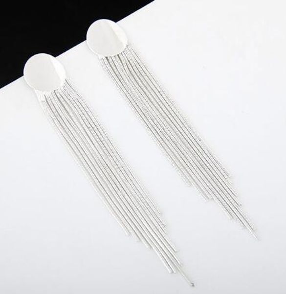 new style earrings wholesale fashion metal simple circular fringe temperament ear nail fashion personality sales, Silver
new style earrings wholesale fashion metal simple circular fringe temperament ear nail fashion personality sales, Silver