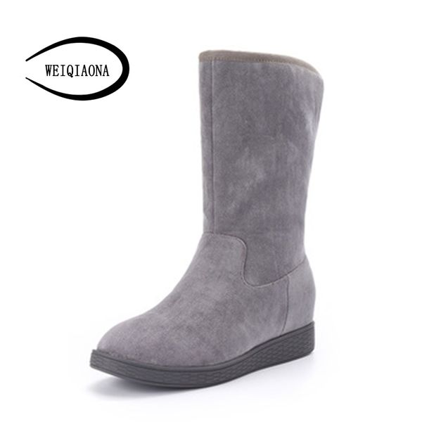 weiqiaona 2018 new women shoes casual kid suede brand design round toe casual flat low heels ladies shoes snow, Black
weiqiaona 2018 new women shoes casual kid suede brand design round toe casual flat low heels ladies shoes snow, Black