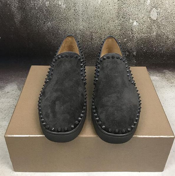 Grey suede wholesale Men and women unisex Shoes Red Bottom Sole Sneakers Party Wedding Shoes Genuine Leather High top Studded Spikes S
Grey suede wholesale Men and women unisex Shoes Red Bottom Sole Sneakers Party Wedding Shoes Genuine Leather High top Studded Spikes S