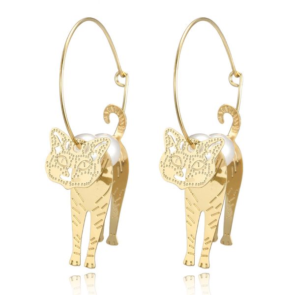 cute cat earrings dangle vintage pendant big earring statement jewelry for women trendy large circle earing party jewelry, Golden;silver
cute cat earrings dangle vintage pendant big earring statement jewelry for women trendy large circle earing party jewelry, Golden;silver