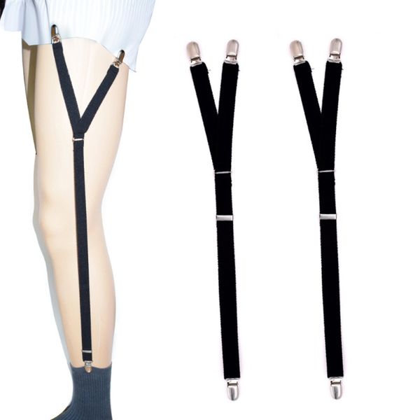 2pcs/set y style elastic leg suspender strap shirt stays non-slip locking clamps, Black;white
2pcs/set y style elastic leg suspender strap shirt stays non-slip locking clamps, Black;white