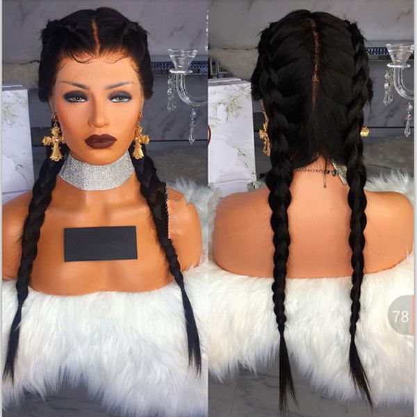 New arrival natural color Braids With Baby Hair Synthetic Lace Front Wigs Braided Box Braids Wig Long Glueless Heat Resistant Fiber, Ombre color
New arrival natural color Braids With Baby Hair Synthetic Lace Front Wigs Braided Box Braids Wig Long Glueless Heat Resistant Fiber, Ombre color