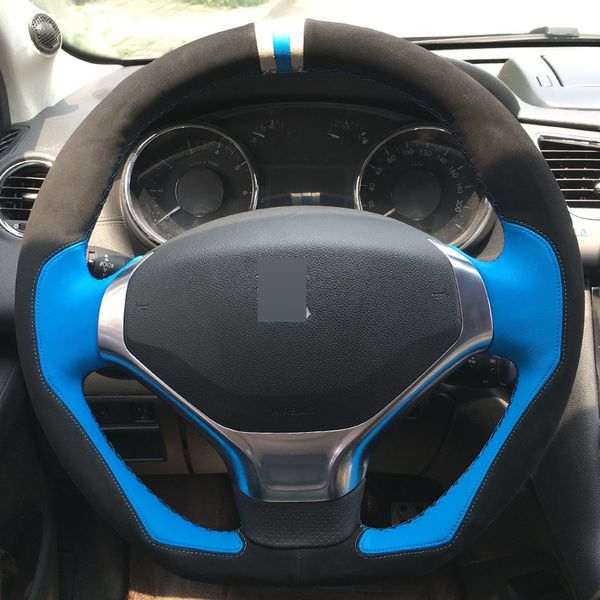 blue leather black suede diy hand-stitched car steering wheel cover for peugeot 3008 2013-2015
blue leather black suede diy hand-stitched car steering wheel cover for peugeot 3008 2013-2015