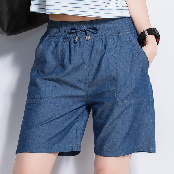women plus size large size high waist denim shorts large loose denim shorts, White;black
women plus size large size high waist denim shorts large loose denim shorts, White;black
