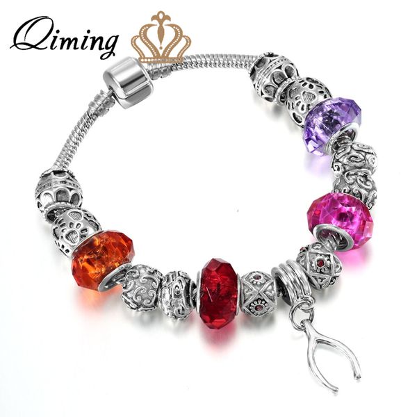 qiming metal beads for bracelets women silver statement jewelry accessories fashion bangles lovely boho bracelet gift, Golden;silver
qiming metal beads for bracelets women silver statement jewelry accessories fashion bangles lovely boho bracelet gift, Golden;silver
