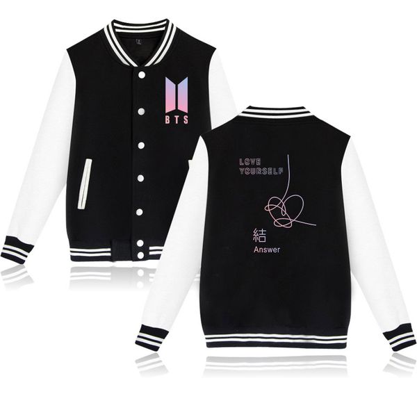 kpop baseball jackets love yourself answer print collage long sleeve jackets women casual clothes plus size 4xl, Black;brown
kpop baseball jackets love yourself answer print collage long sleeve jackets women casual clothes plus size 4xl, Black;brown