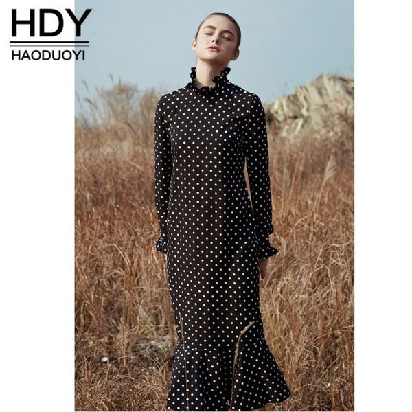 hdy haoduoyi autumn simple temperament retro england ladies sweet lotus leaf sleeve collar elegant slender 2018 women's dress, White;black
hdy haoduoyi autumn simple temperament retro england ladies sweet lotus leaf sleeve collar elegant slender 2018 women's dress, White;black