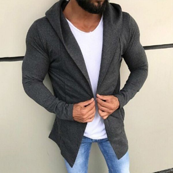 men's casual hooded solid color hip hop fit slim style long sleeve cardigan male solid color coats homme 2018 spring new, Black
men's casual hooded solid color hip hop fit slim style long sleeve cardigan male solid color coats homme 2018 spring new, Black