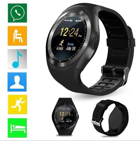

Y1 умные часы для Android SmartWatch сотовый телефон Samsung смотреть Bluetooth для Apple Iphone с рознич