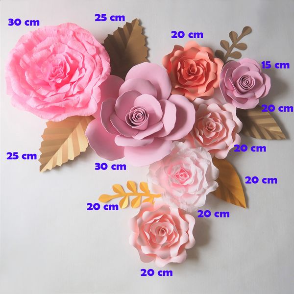 giant paper flowers backdrop artificial handmade crepe paper rose 7pcs+leaves 6pcs for wedding & party deco home decoration
giant paper flowers backdrop artificial handmade crepe paper rose 7pcs+leaves 6pcs for wedding & party deco home decoration