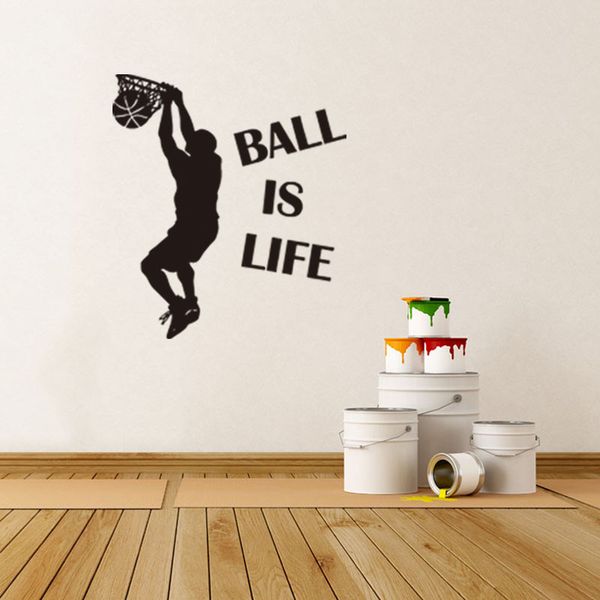 wholesale basketball sports wall sticker for boys diy ball is life wall mural decals for kids room living room home gymnasium decoration
wholesale basketball sports wall sticker for boys diy ball is life wall mural decals for kids room living room home gymnasium decoration